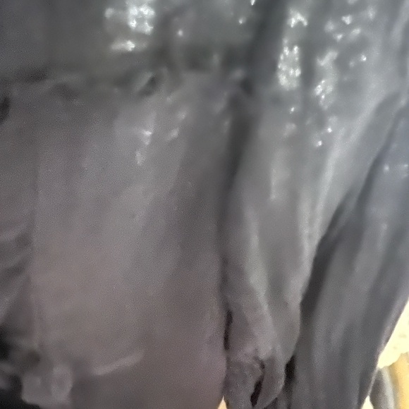 FREE PEOPLE Black Button Tunic Baby Doll Mini Dress Black Double Gauze Oversized - Picture 4 of 4